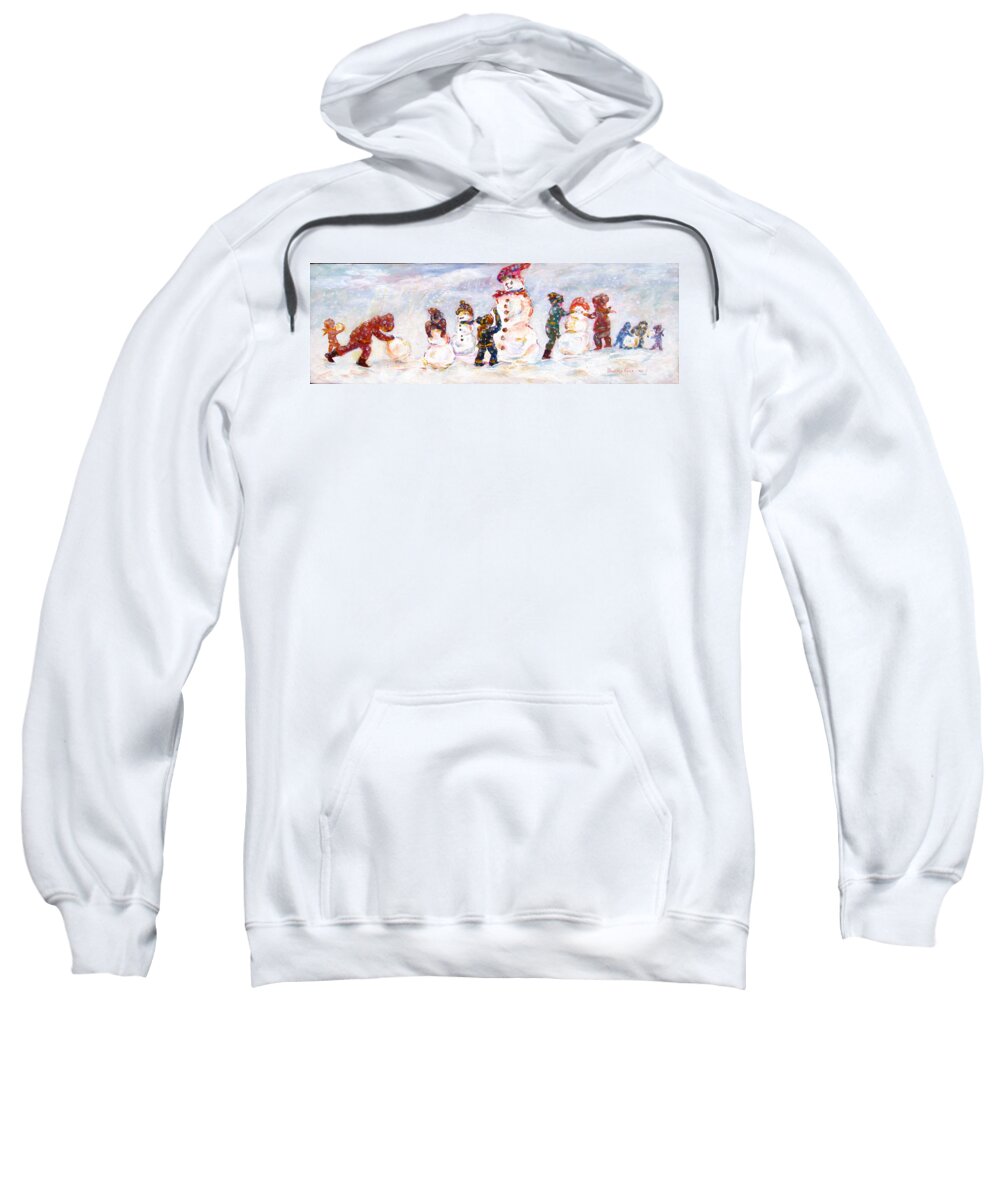 Figurative Sweatshirt featuring the painting Creating Friends by Naomi Gerrard