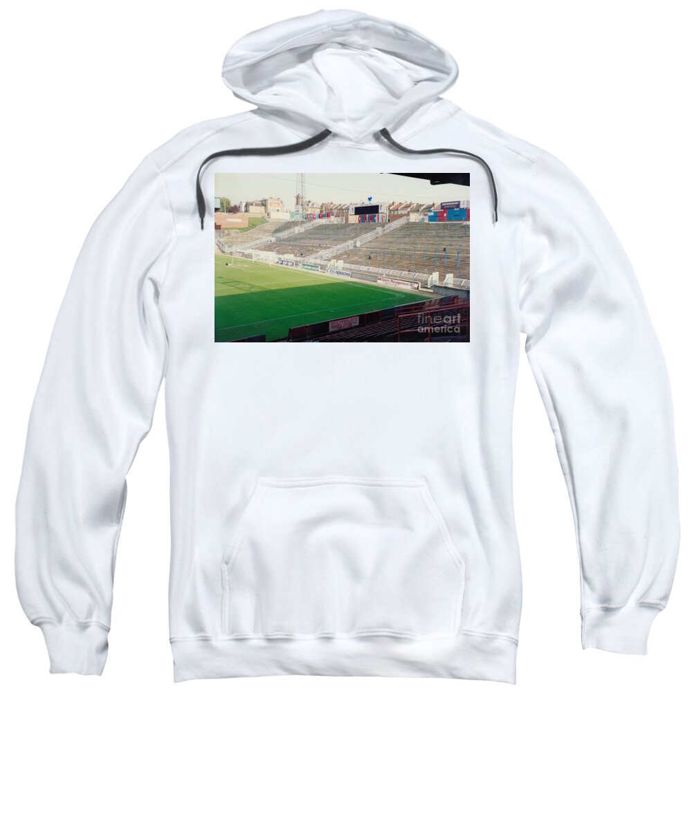 Crystal Palace Sweatshirt featuring the photograph Crystal Palace - Selhurst Park - South Stand Holmesdale Road 1 - September 1992 by Legendary Football Grounds