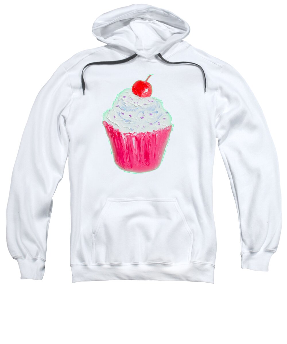 Cupcakes Sweatshirt featuring the painting Cupcake painting by Jan Matson
