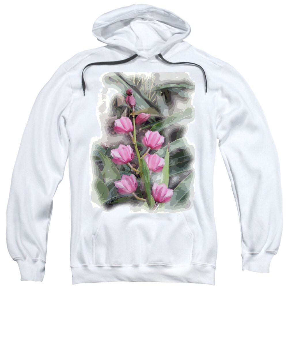 Cymbidium Orchids Sweatshirt featuring the digital art Cymbidium by Don Wright