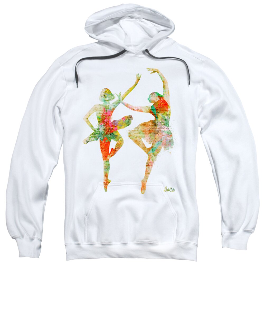 Ballet Sweatshirt featuring the digital art Dance With Me by Nikki Smith