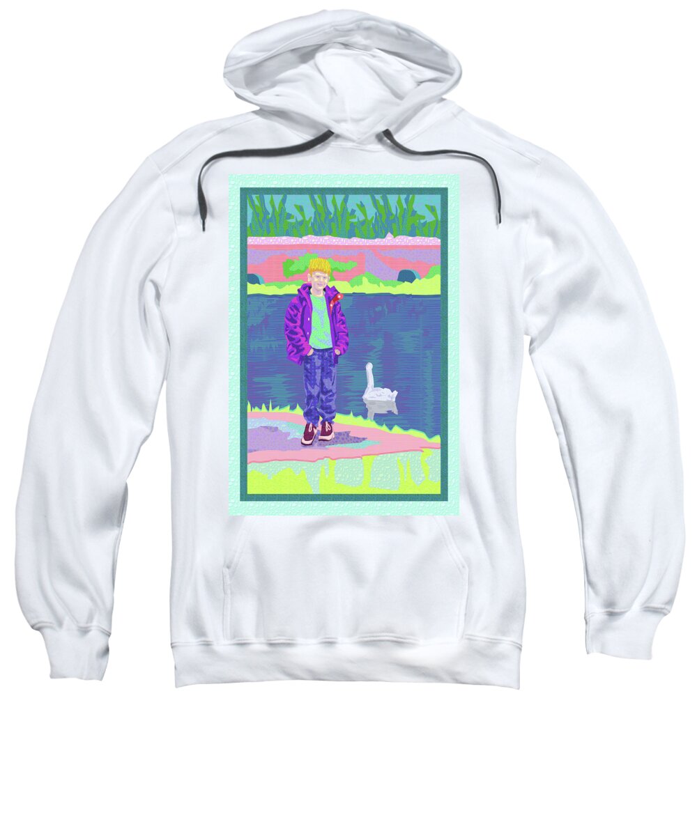 Pattern Painting Sweatshirt featuring the digital art Day At Lake Susan by Rod Whyte