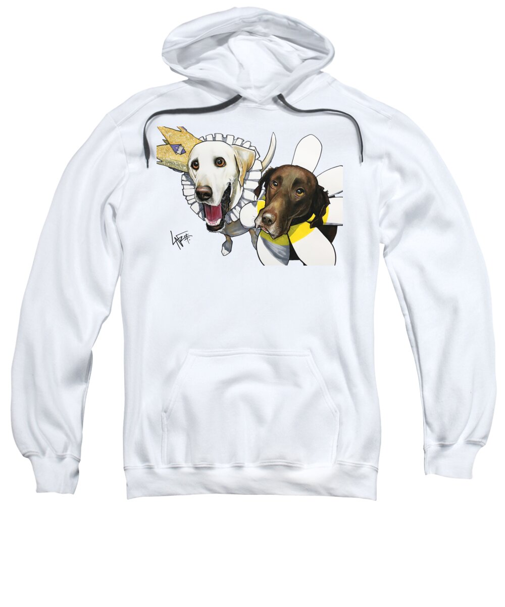 Deadmore Sweatshirt featuring the drawing Deadmore 3573 by Canine Caricatures By John LaFree