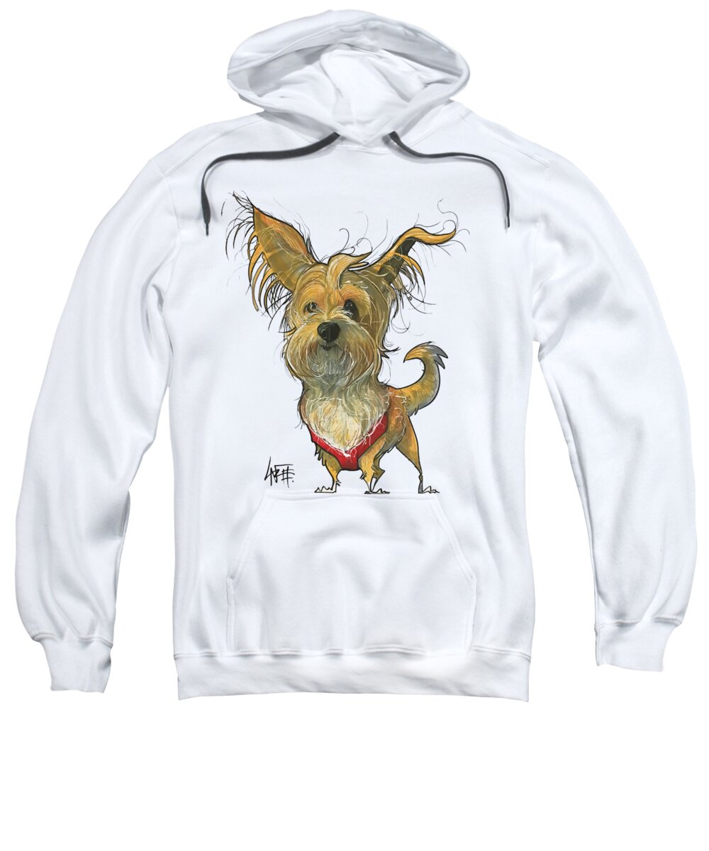 Pet Portrait Sweatshirt featuring the drawing Deckard 3099 by Canine Caricatures By John LaFree