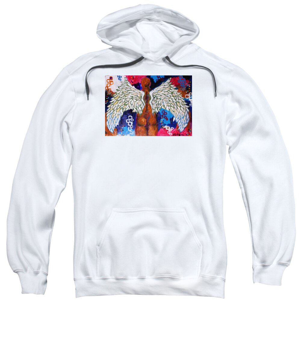 2006 Sweatshirt featuring the painting Descent by Will Felix