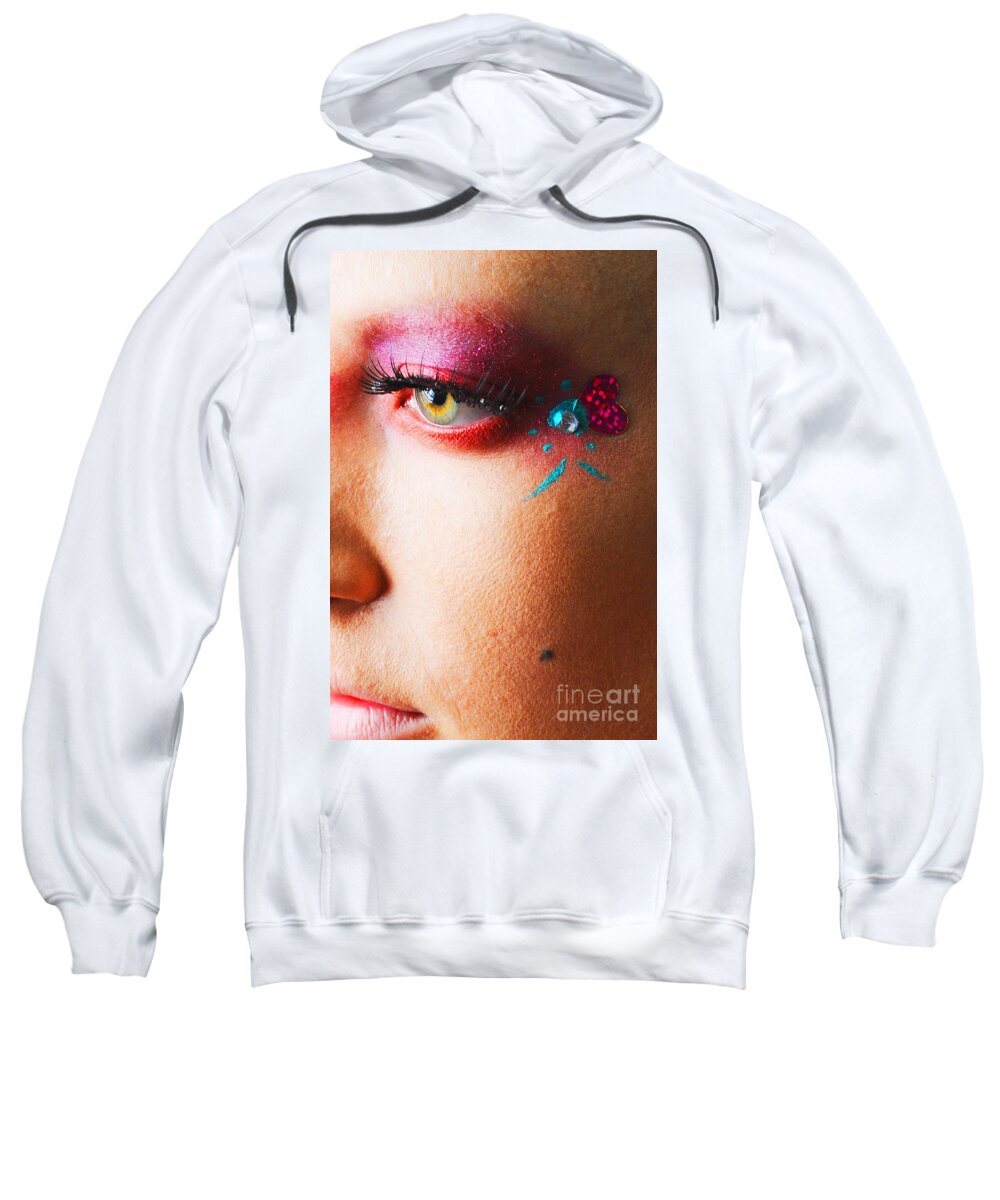 Glamour Photographs Sweatshirt featuring the photograph Diamond with pink by Robert WK Clark