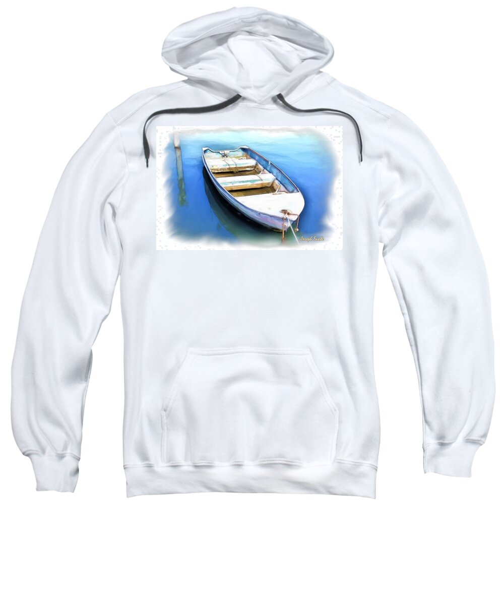 Boat Sweatshirt featuring the photograph DO-00269 Boat in Killcare by Digital Oil