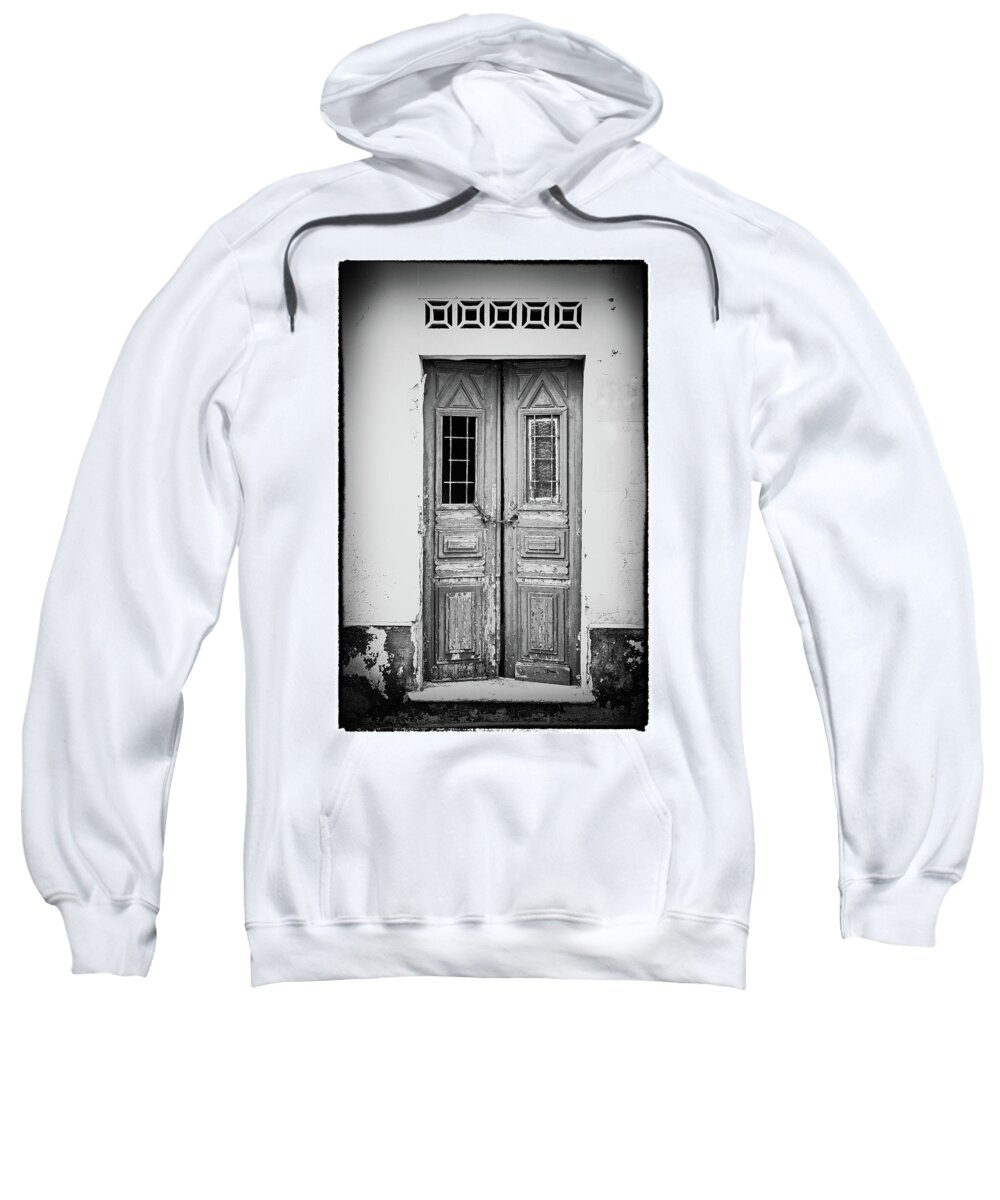 Doors Sweatshirt featuring the photograph Doors Monochrome by Jeff Townsend