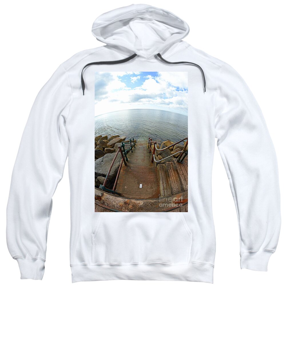 Steps Sweatshirt featuring the photograph Down to the sea by Andy Thompson