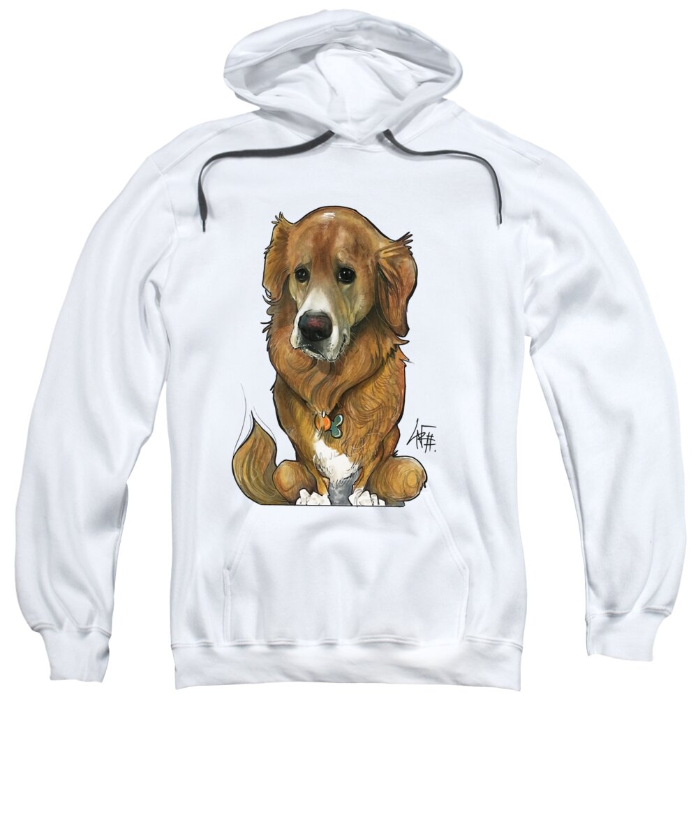 Canine Caricature Sweatshirt featuring the drawing Dubell-Smith 3183 2 by Canine Caricatures By John LaFree