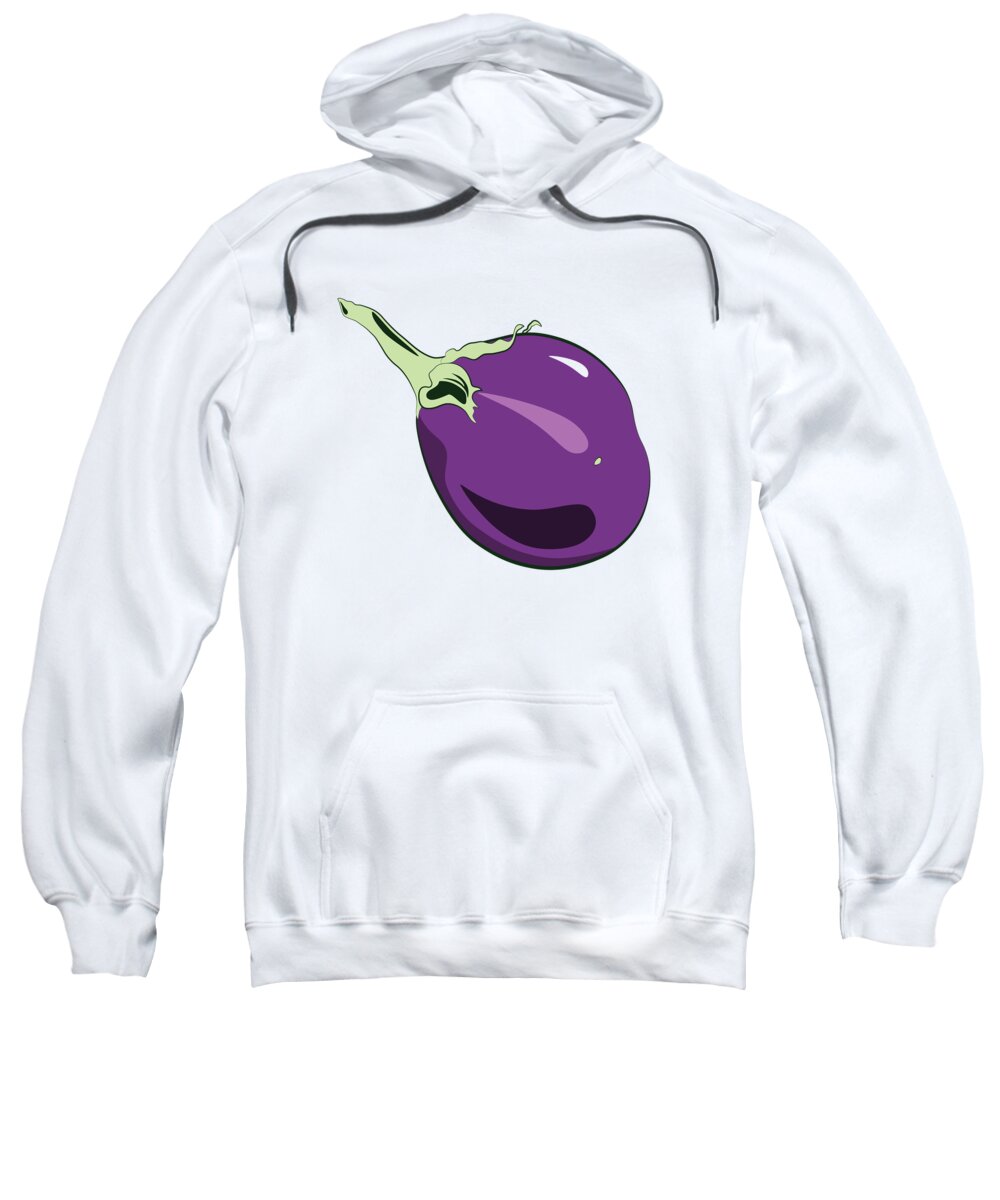 Eggplant Sweatshirt featuring the digital art Eggplant by MM Anderson