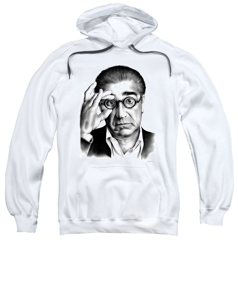 Eugene Levy Sweatshirt featuring the drawing Eugene Levy by Greg Joens