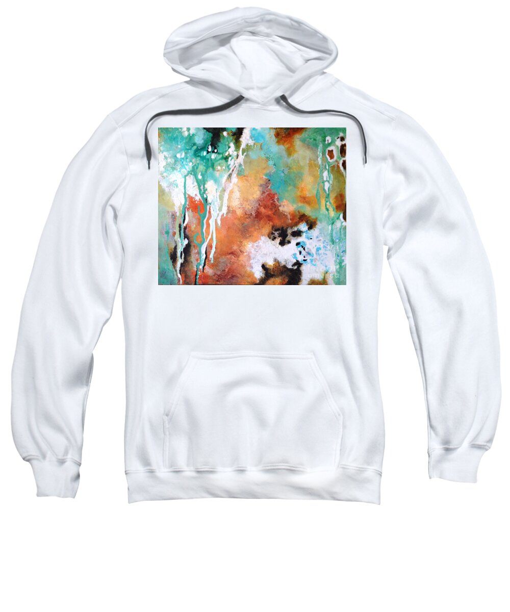 Abstract Sweatshirt featuring the painting Facets #2 by Betty M M Wong
