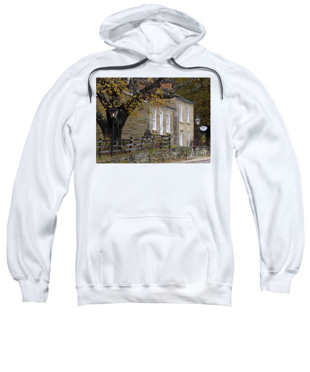 Buildings Sweatshirt featuring the photograph Fall at Pendarvis House by Teresa Hayes