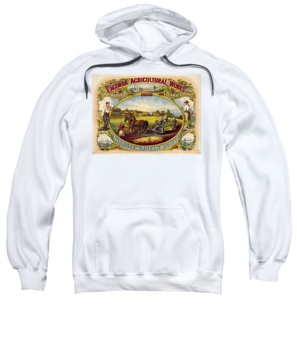 Farm Tools Advertisement 1859 Sweatshirt featuring the photograph Farm Tools Ad 1859 by Padre Art
