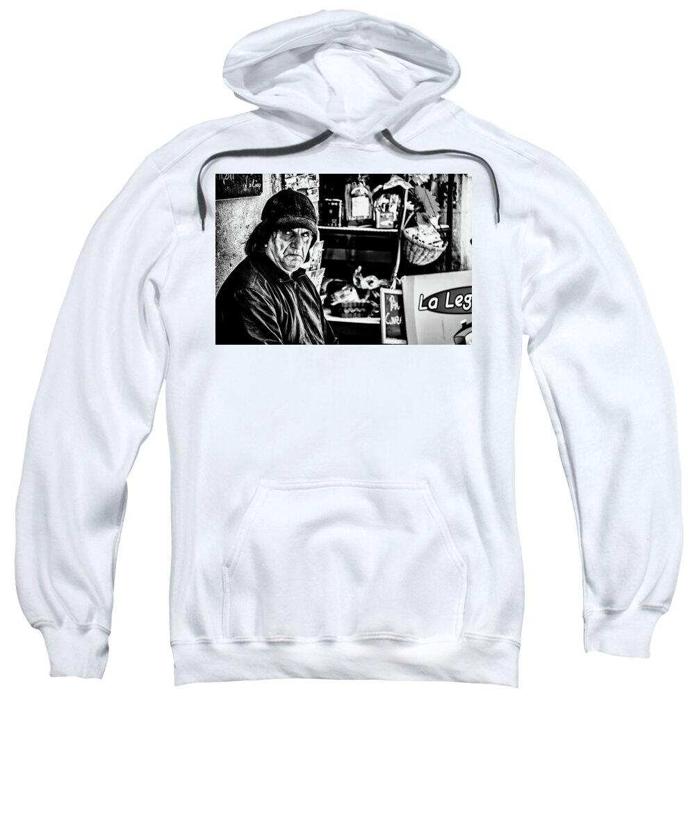  Sweatshirt featuring the photograph Fellini Character I by Patrick Boening