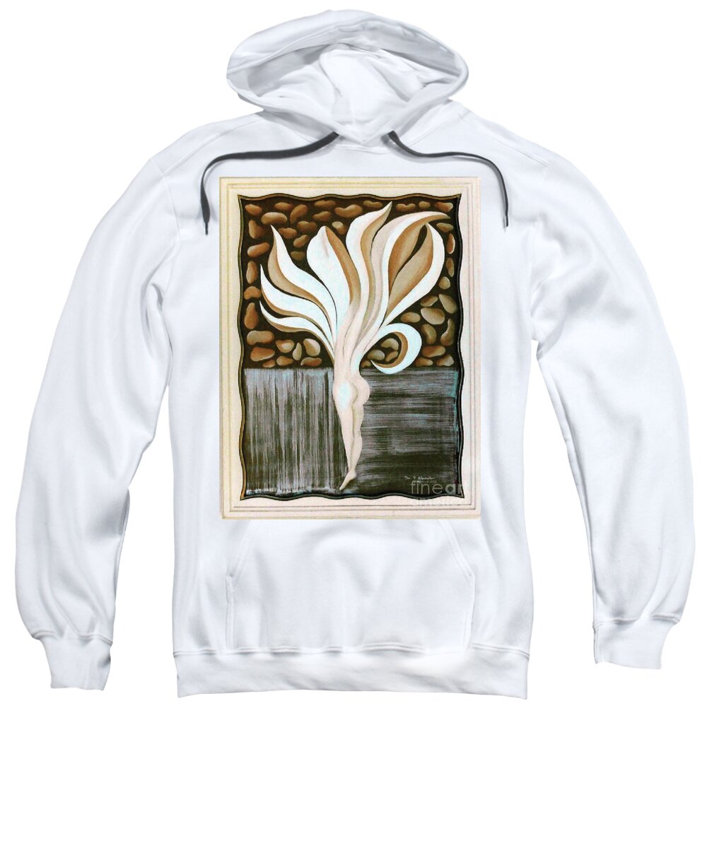 Surrealism Sweatshirt featuring the painting Female Petal by Fei A