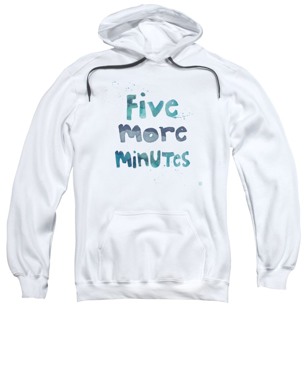 Sleep Sweatshirt featuring the painting Five More Minutes by Linda Woods