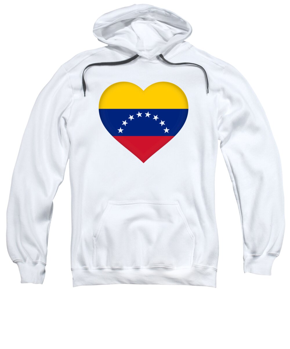Venezuela Sweatshirt featuring the photograph Flag of Venezuela Heart by Roy Pedersen