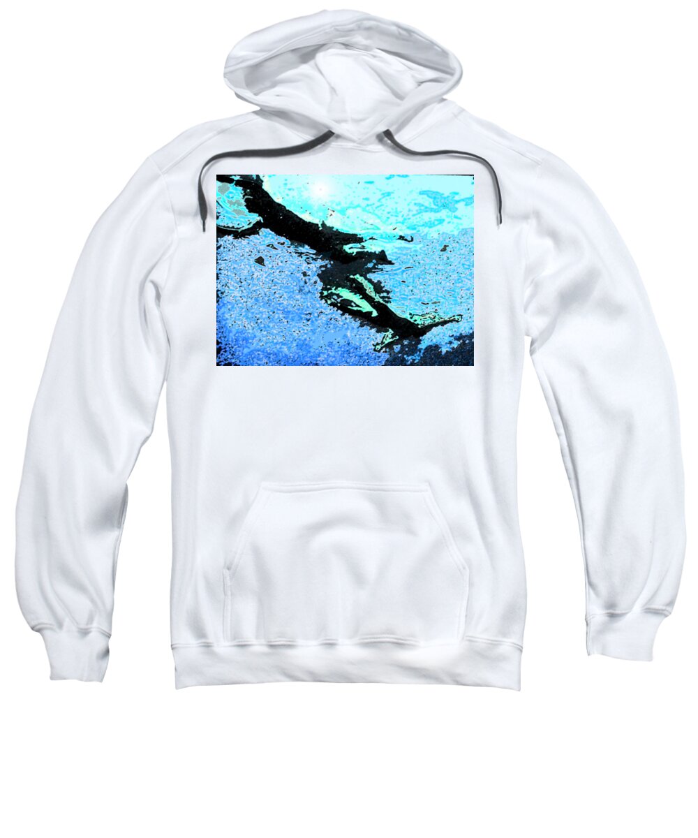 An Abstract Sweatshirt featuring the painting Float by Susan Esbensen