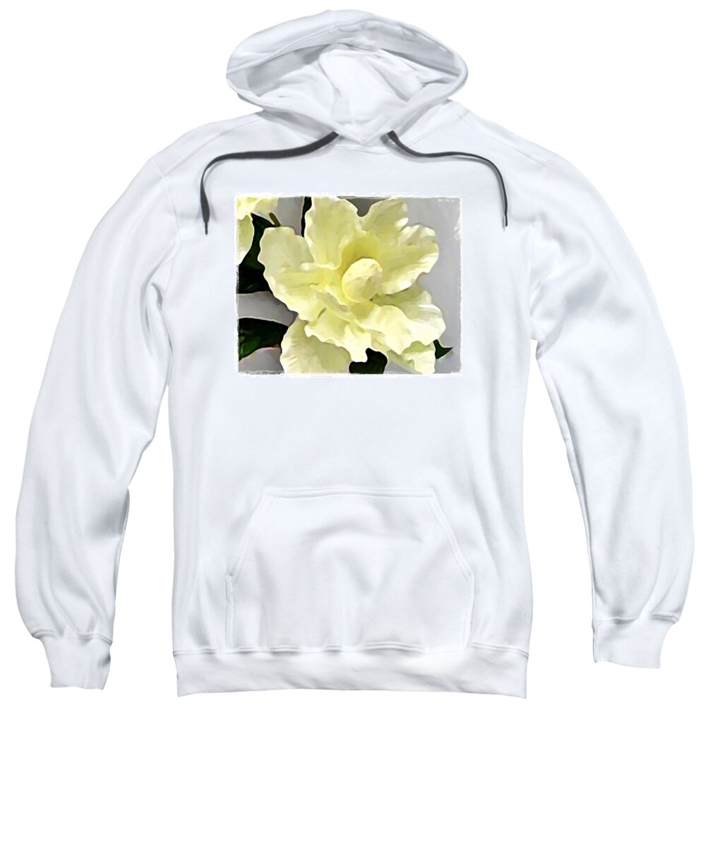 White Sweatshirt featuring the digital art Floral Series I by Terry Mulligan