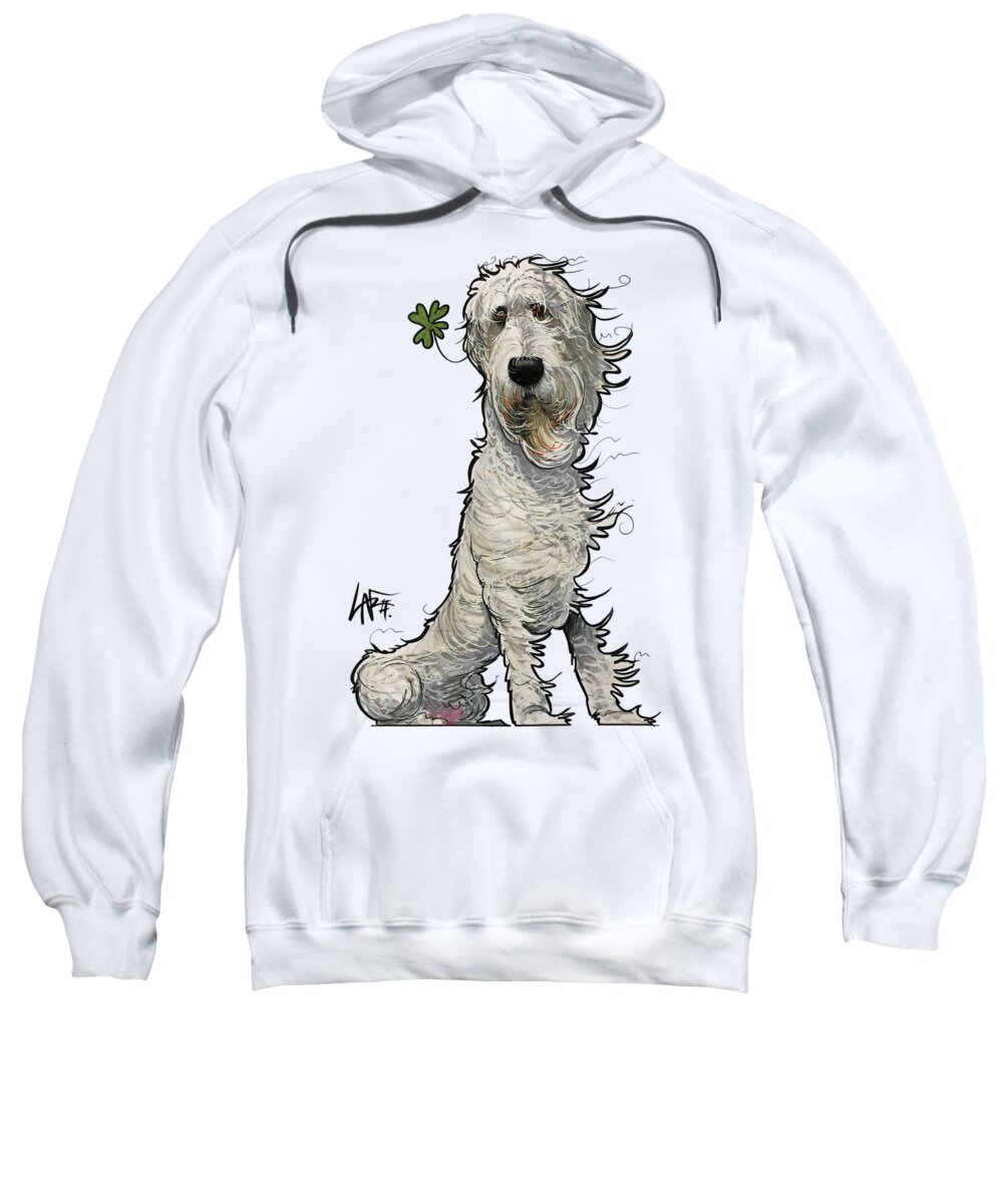 Ford Sweatshirt featuring the drawing Ford 3957 by Canine Caricatures By John LaFree