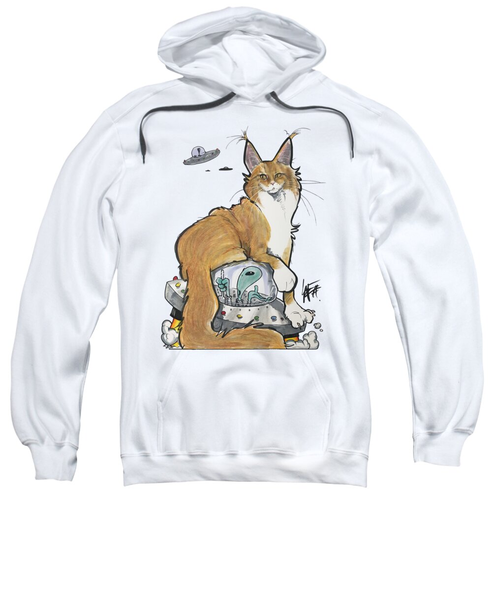 Ford Sweatshirt featuring the drawing Ford 4011 by Canine Caricatures By John LaFree
