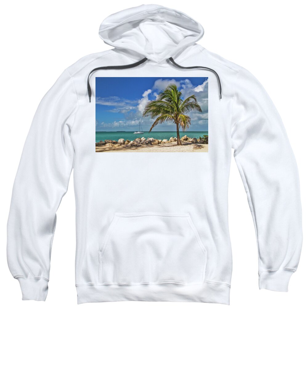 Paradise Sweatshirt featuring the photograph Fort Zachary Taylor State Park - Find Paradise in Key West Florida by Bob Slitzan