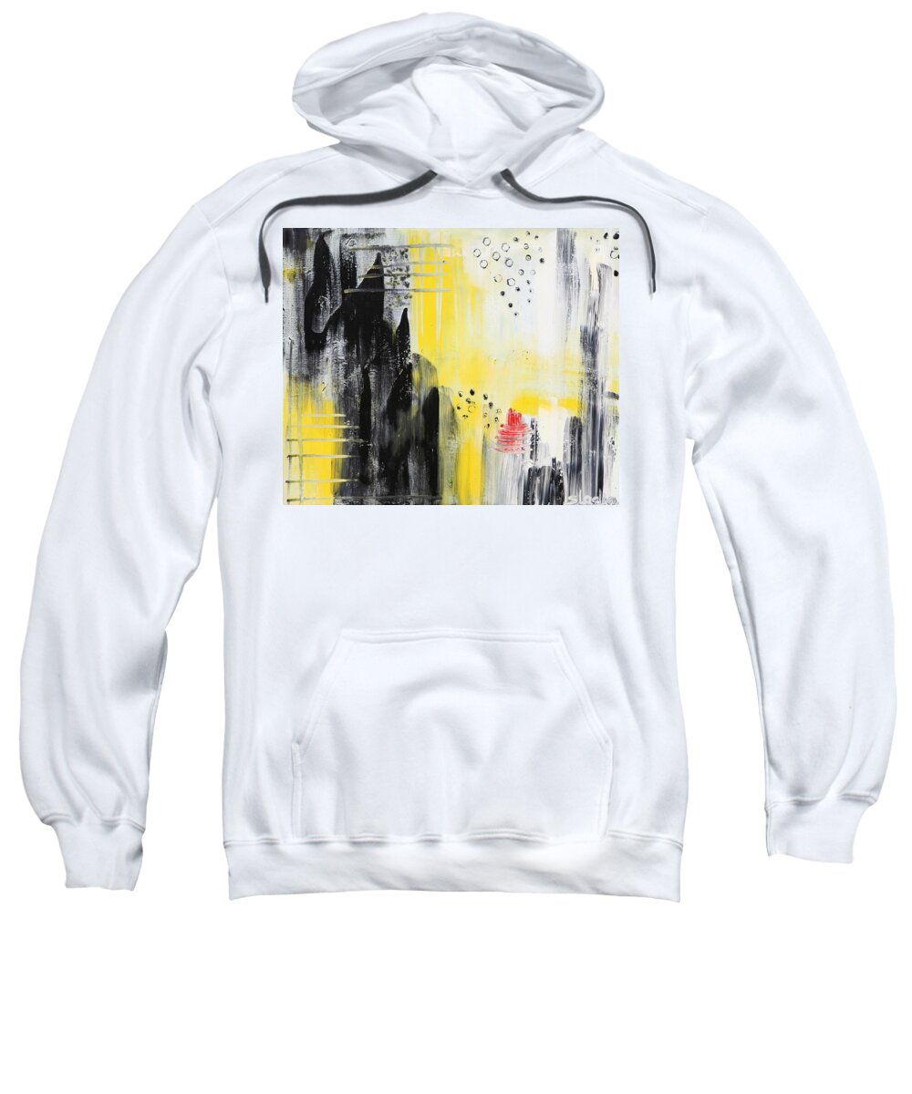 Abstract Sweatshirt featuring the painting Freedom by Sladjana Lazarevic