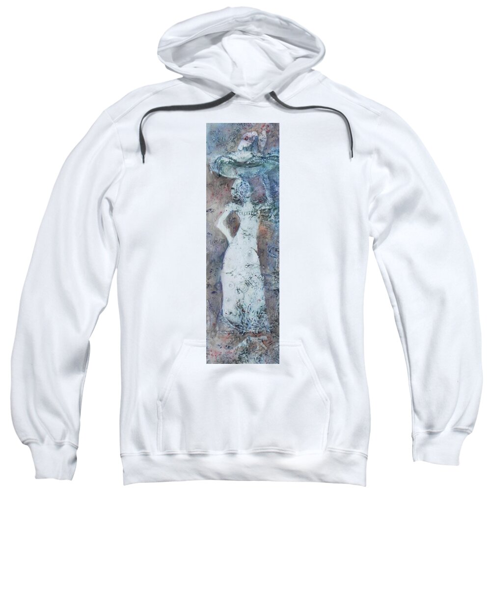 African Woman Sweatshirt featuring the painting From Generation To Generation by Ilona Petzer