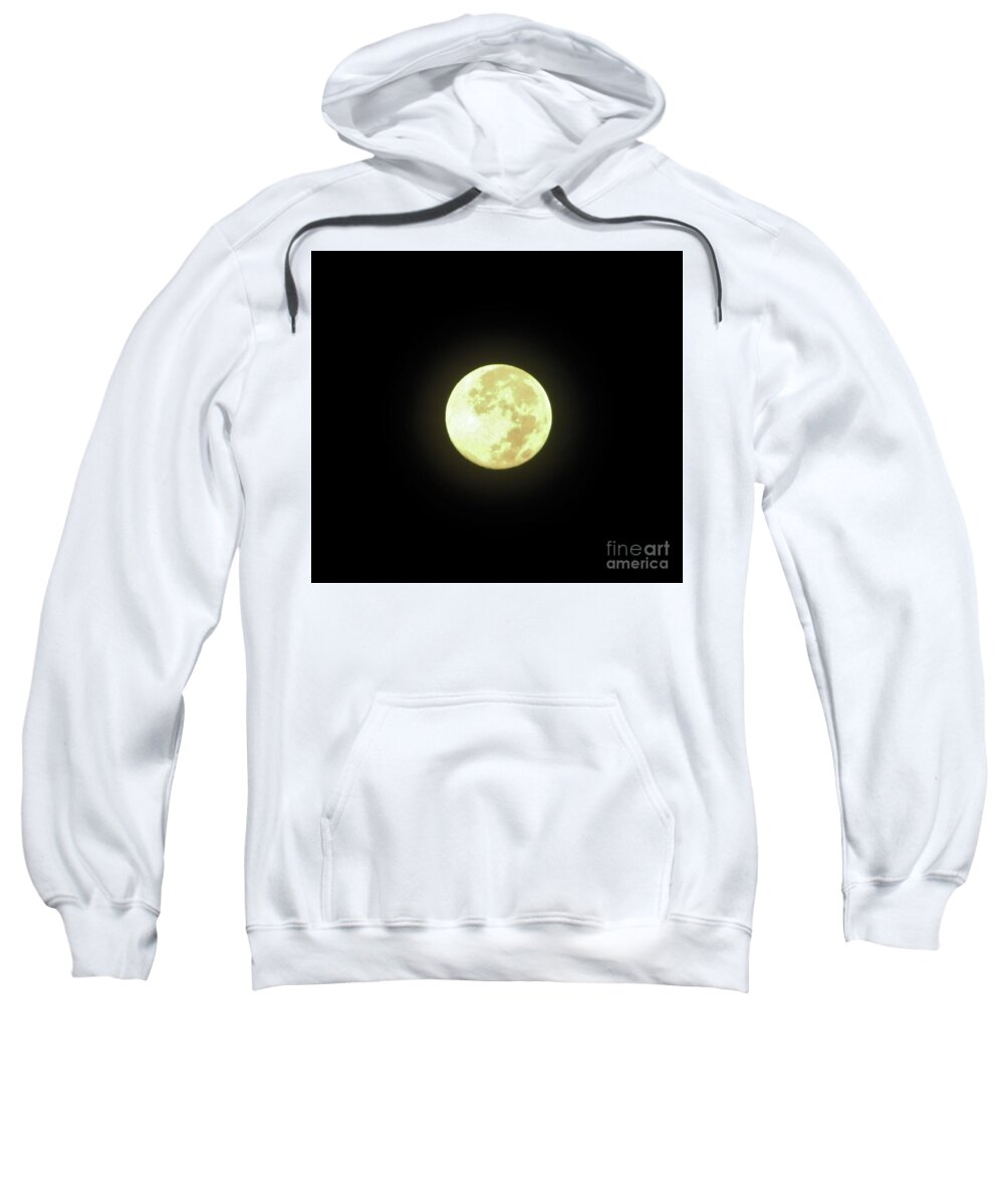 Moon Sweatshirt featuring the photograph Full Moon August 2014 by D Hackett