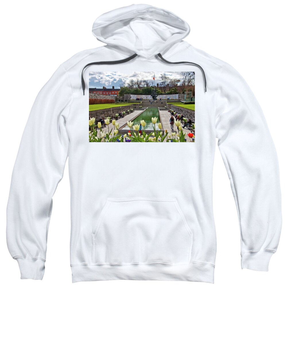 Garden Of Remembrance Sweatshirt featuring the photograph Garden of Remembrance in Dublin by Marisa Geraghty Photography