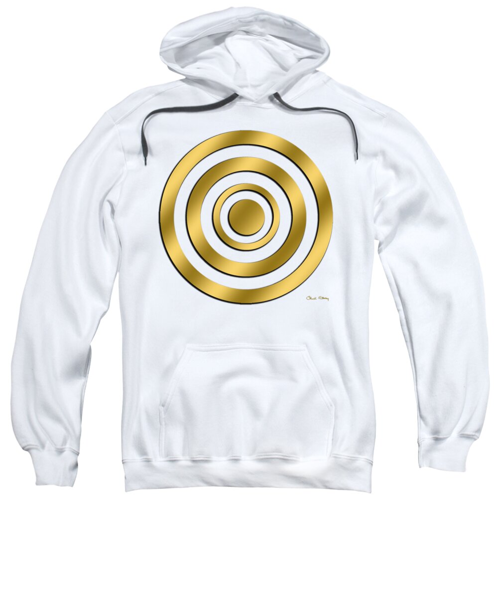 Gold Circles Sweatshirt featuring the digital art Gold Circles by Chuck Staley