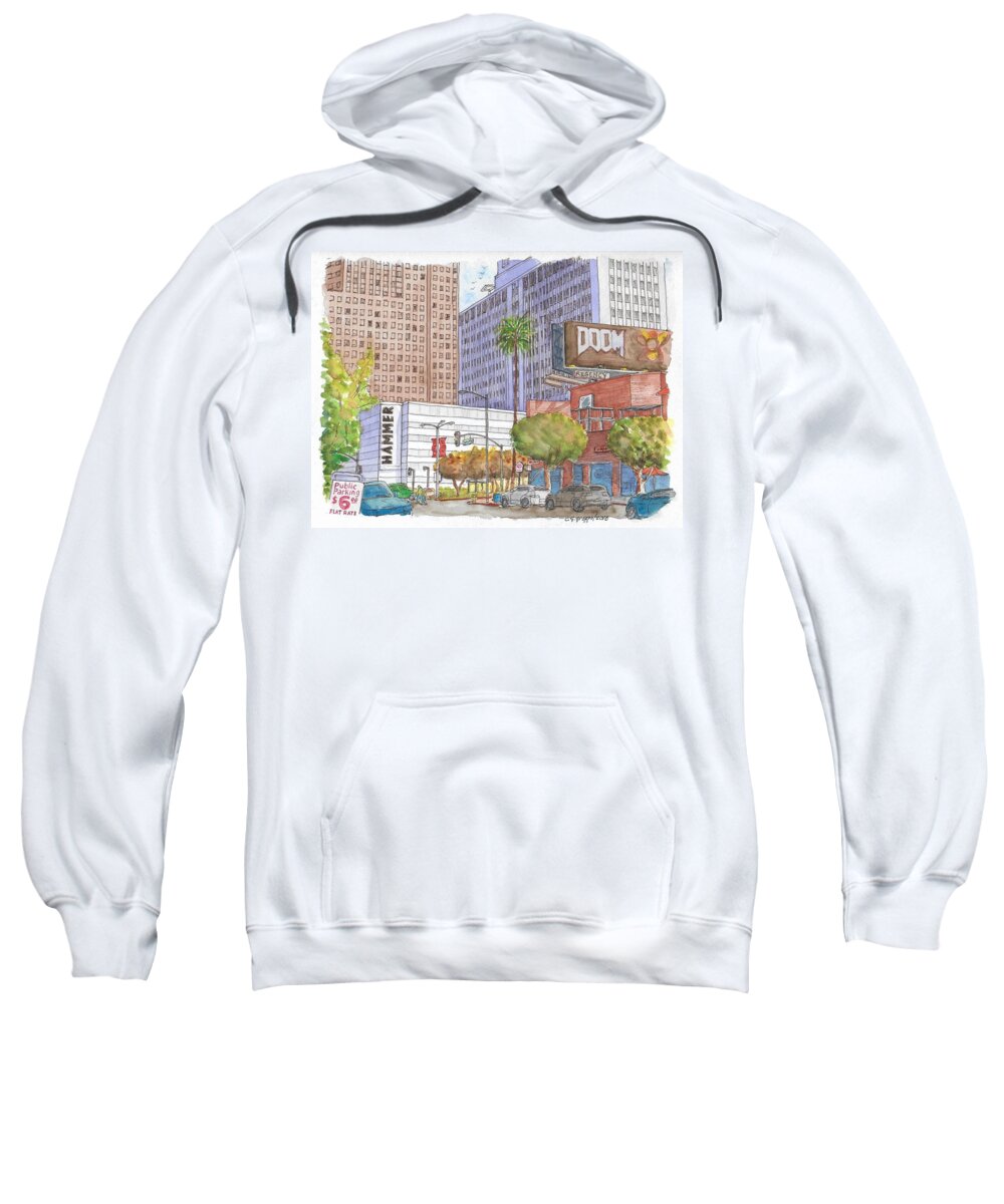 Hammer Museum Sweatshirt featuring the painting Hammer Museum in Westwood, California by Carlos G Groppa