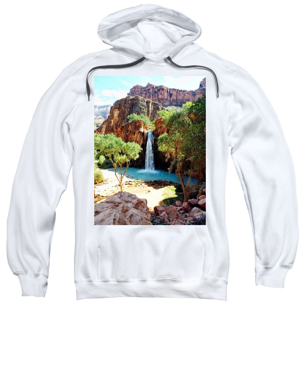 United States Sweatshirt featuring the photograph Havasu Falls - Havasupai Indian Reservation by Joseph Hendrix