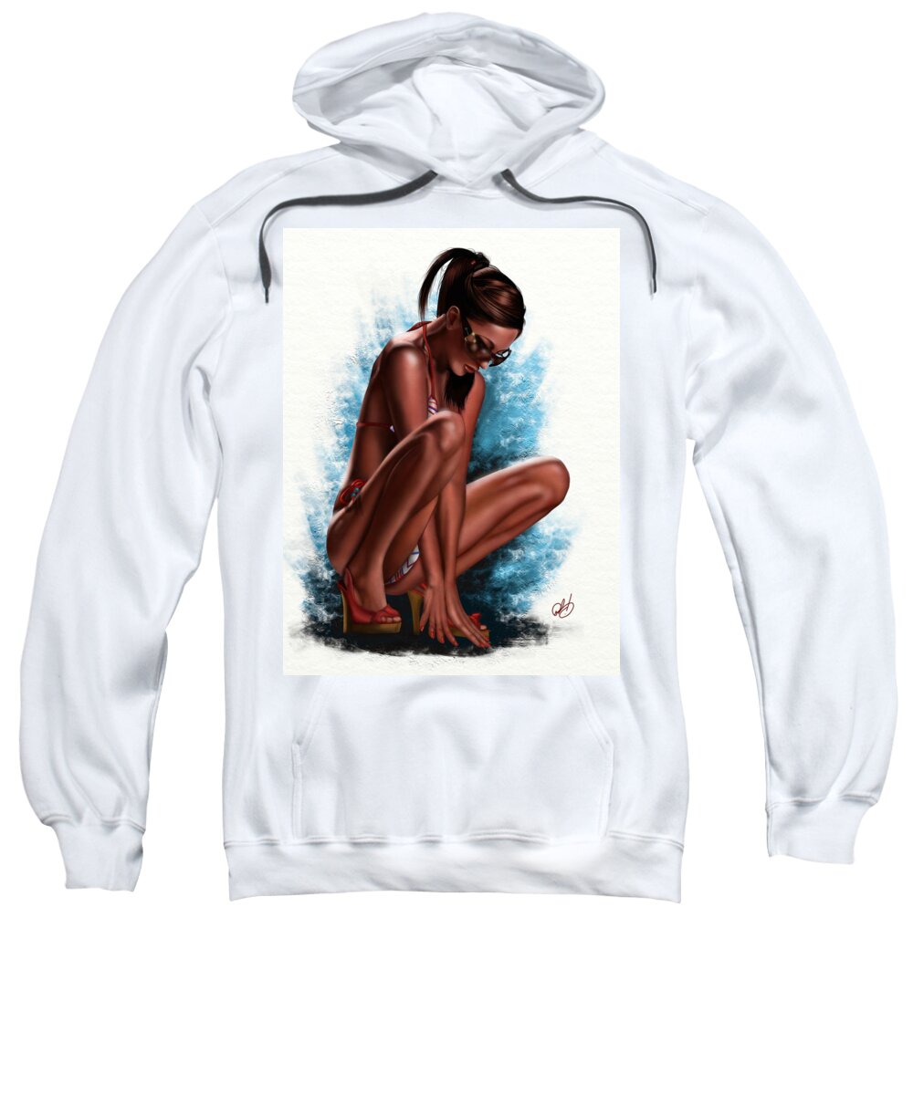 Pin Sweatshirt featuring the painting Haze by Pete Tapang
