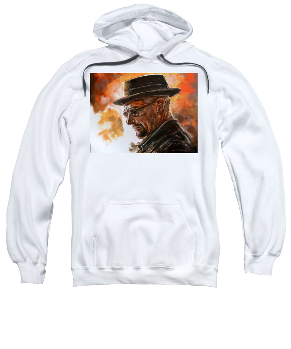 Breaking Bad Sweatshirt featuring the painting Heisenberg by Joel Tesch