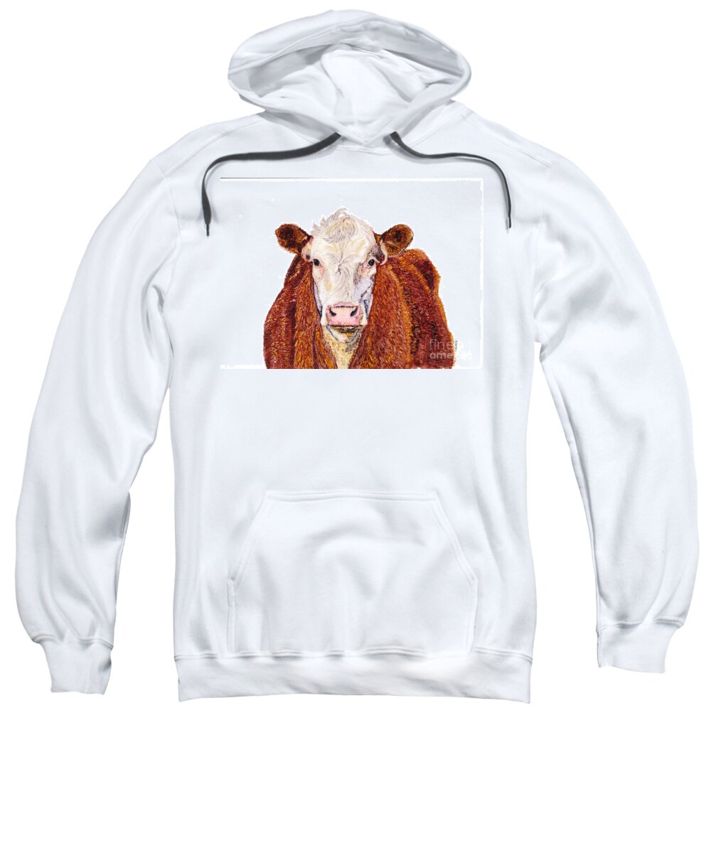 Woolyfrogarts Sweatshirt featuring the mixed media Her Ford by Jan Killian