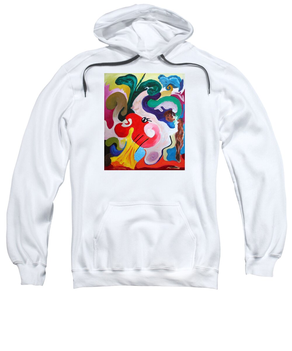2001 Sweatshirt featuring the painting Histrionics by Will Felix