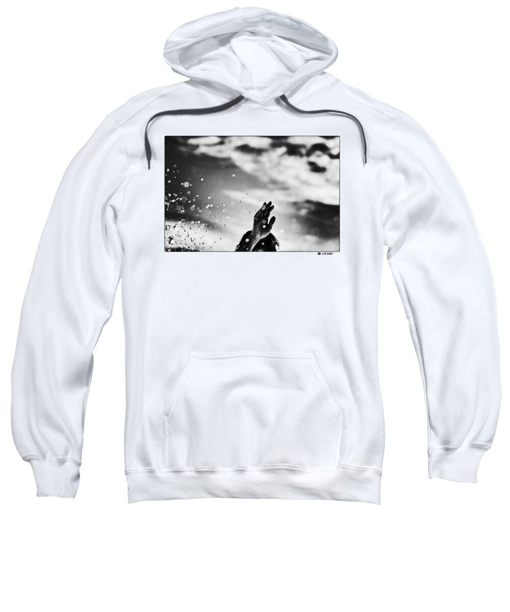 Surfing Sweatshirt featuring the photograph hola signature T by Nik West