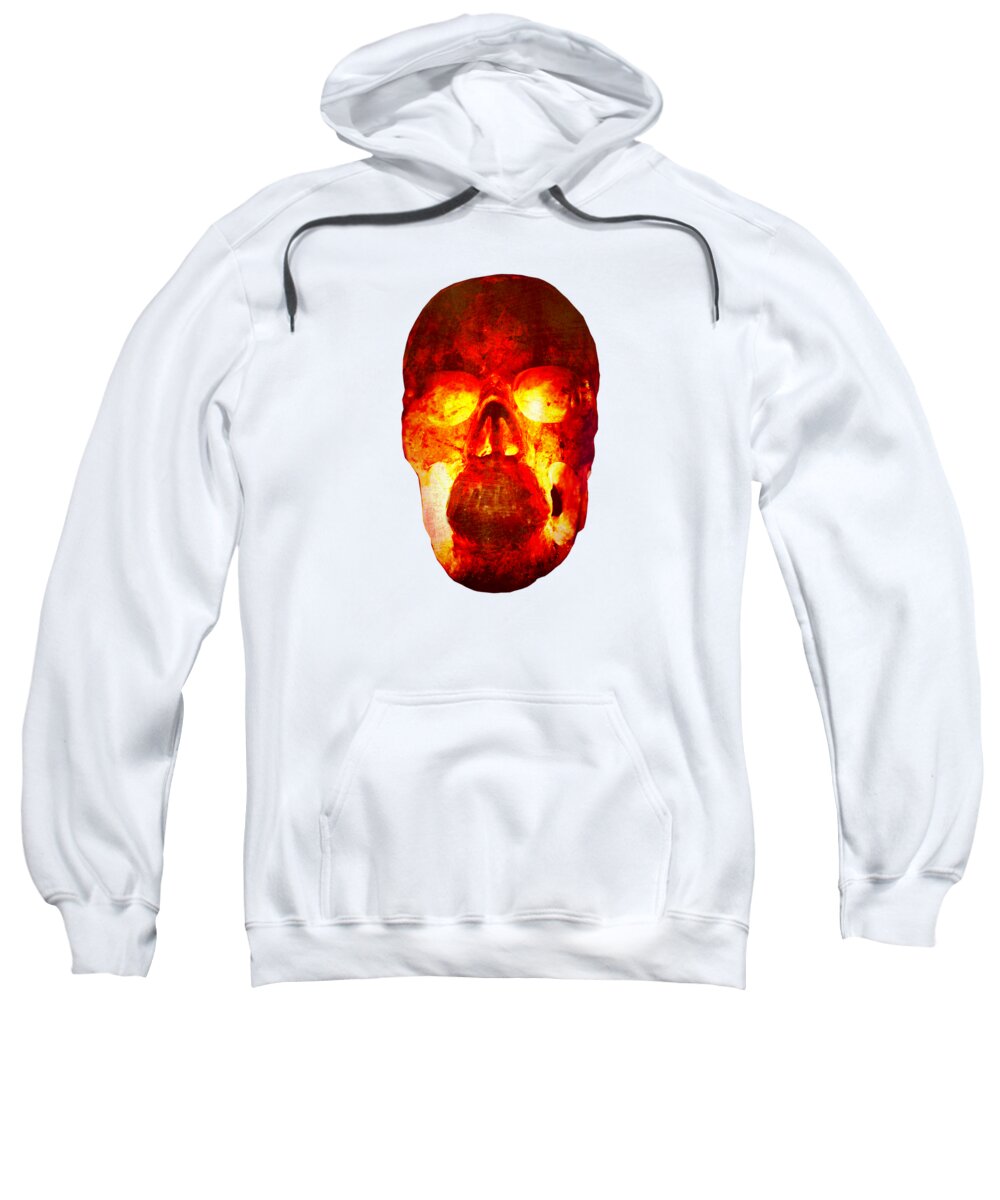 T-shirt Sweatshirt featuring the photograph Hot Headed Skull on Transparent background by Terri Waters