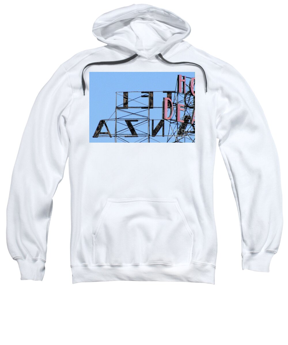 Sanjose Sweatshirt featuring the photograph Hotel DeAnza Sign by Erica Freeman