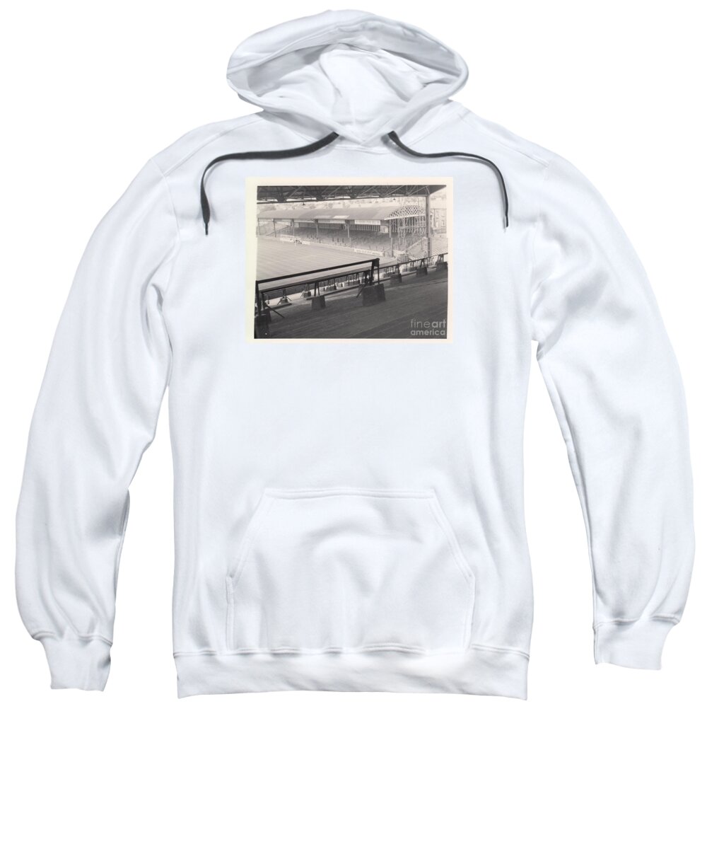  Sweatshirt featuring the photograph Huddersfield Town - Leeds Road - Cowshed Terrace 1 - BW - 1960s by Legendary Football Grounds
