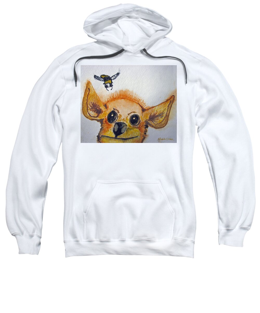 Dogs Sweatshirt featuring the painting I Aint No Flower by Patricia Arroyo