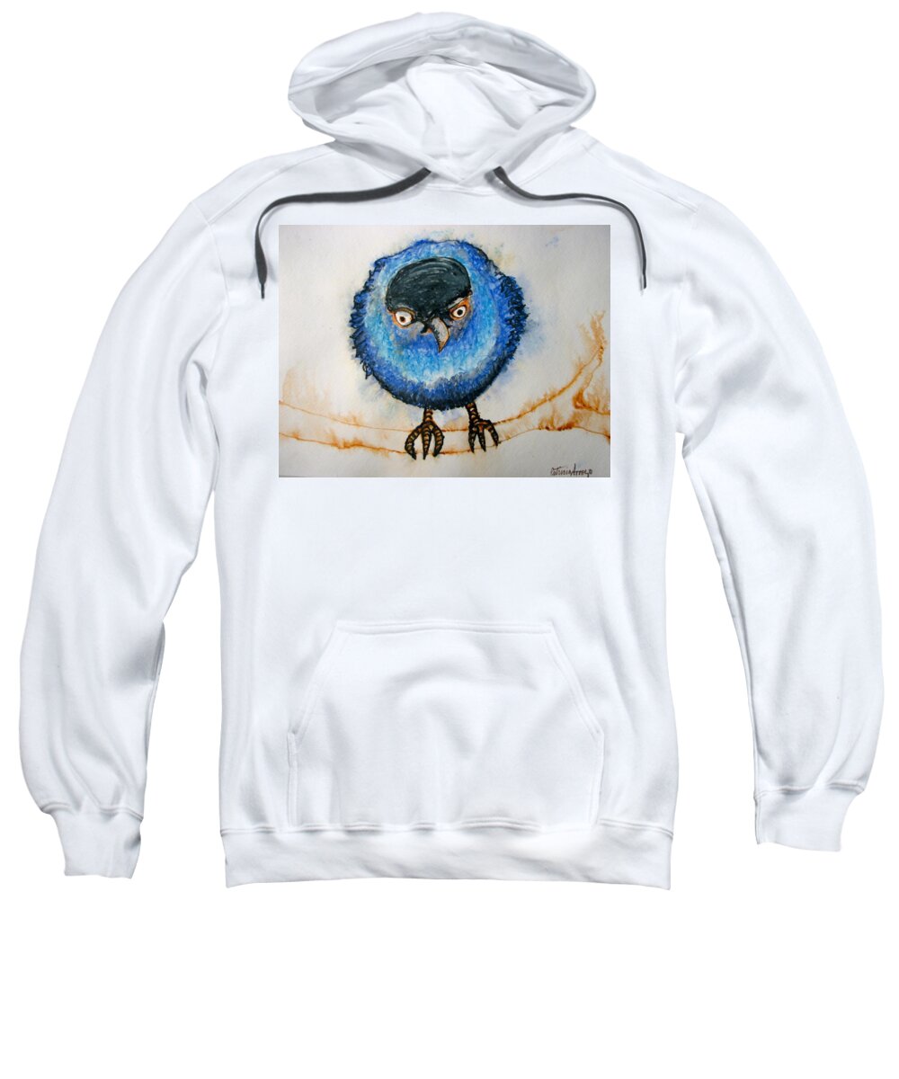 Birds Sweatshirt featuring the painting I am not going to take it anymore. by Patricia Arroyo
