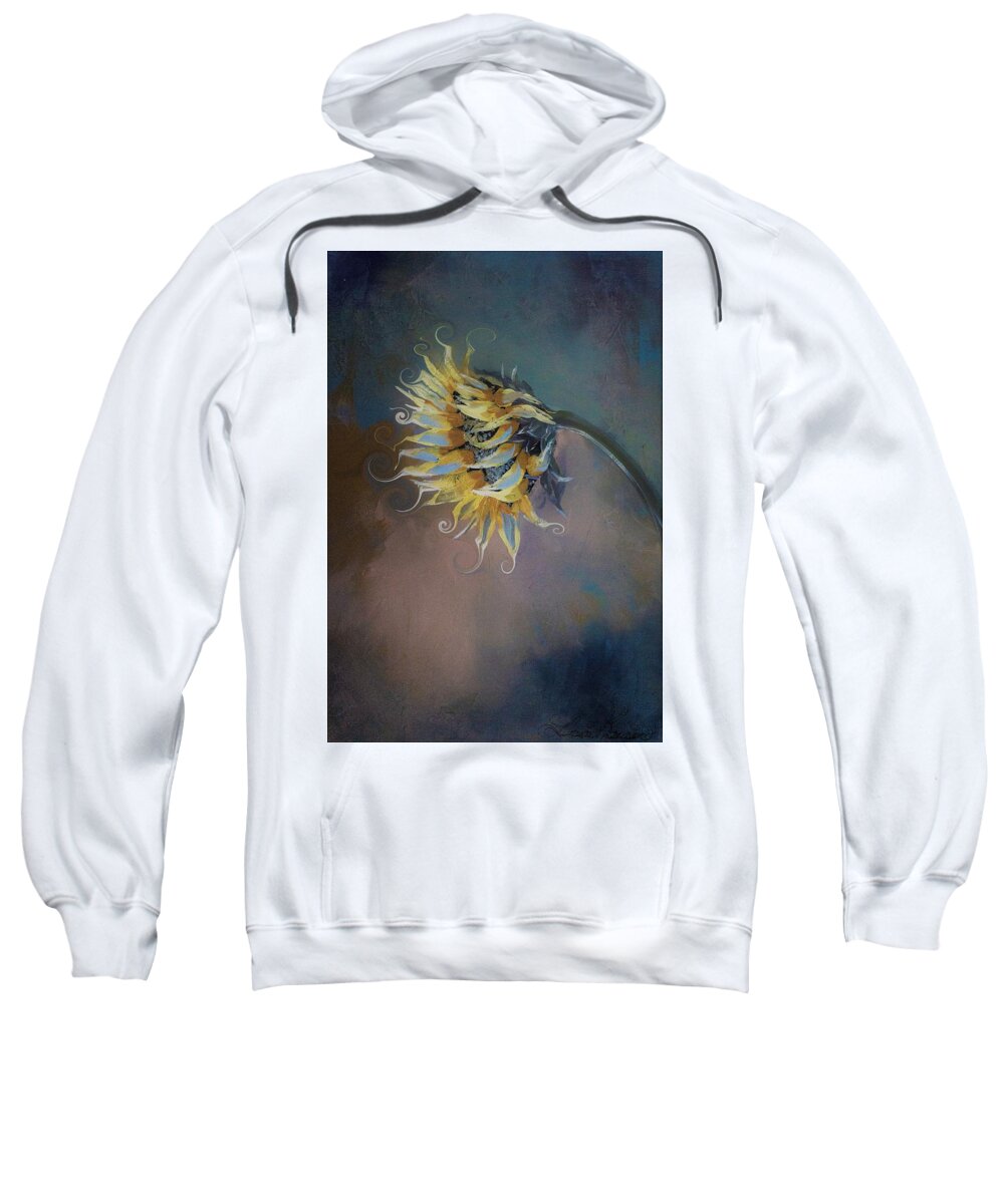 Sunflower Sweatshirt featuring the digital art I Feel Like A Sunflower Painting by Lisa Kaiser