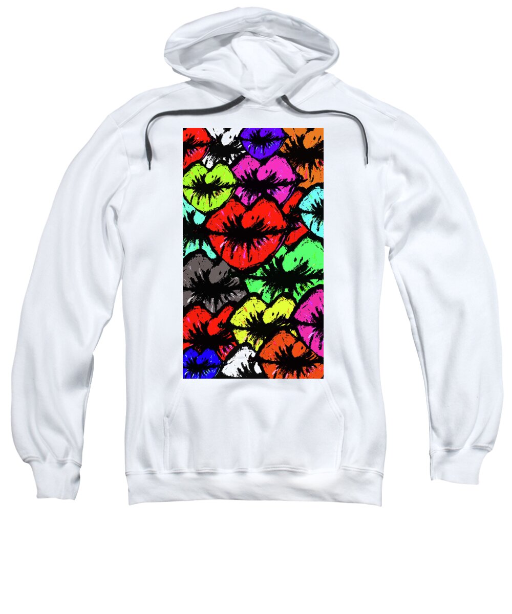 Kiss Sweatshirt featuring the mixed media I just want your extra time and your... by Meghan Elizabeth