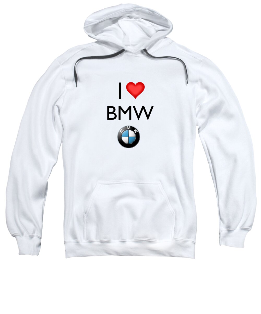 I Love Bmw Adult Pull-Over Hoodie by Cars Merch - Pixels