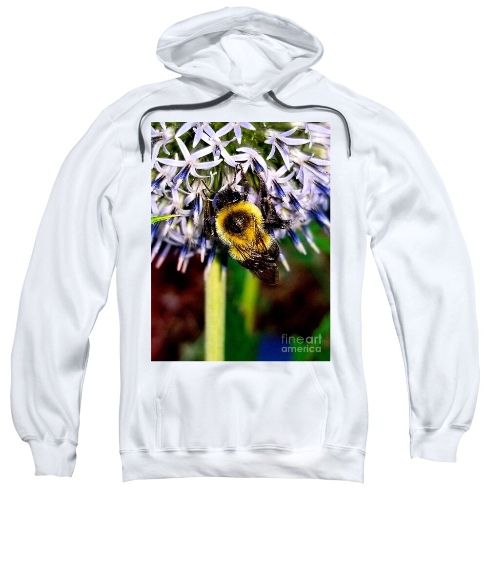 Sea Sweatshirt featuring the photograph I'll Bee Back by Michael Graham