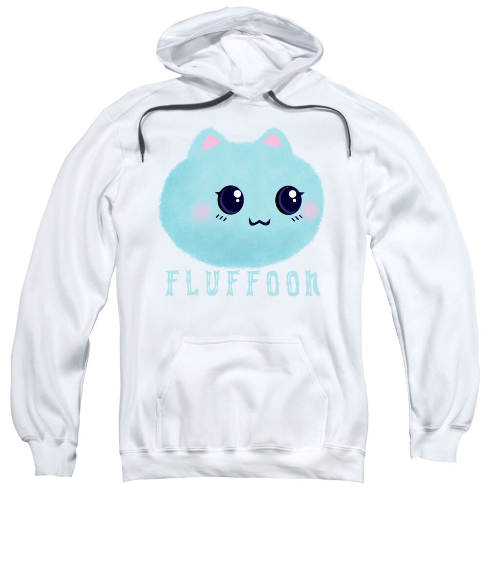 Fluff Sweatshirt featuring the digital art Introducing Fluffoon The Cutest Fluff In The World by Little Bunny Sunshine